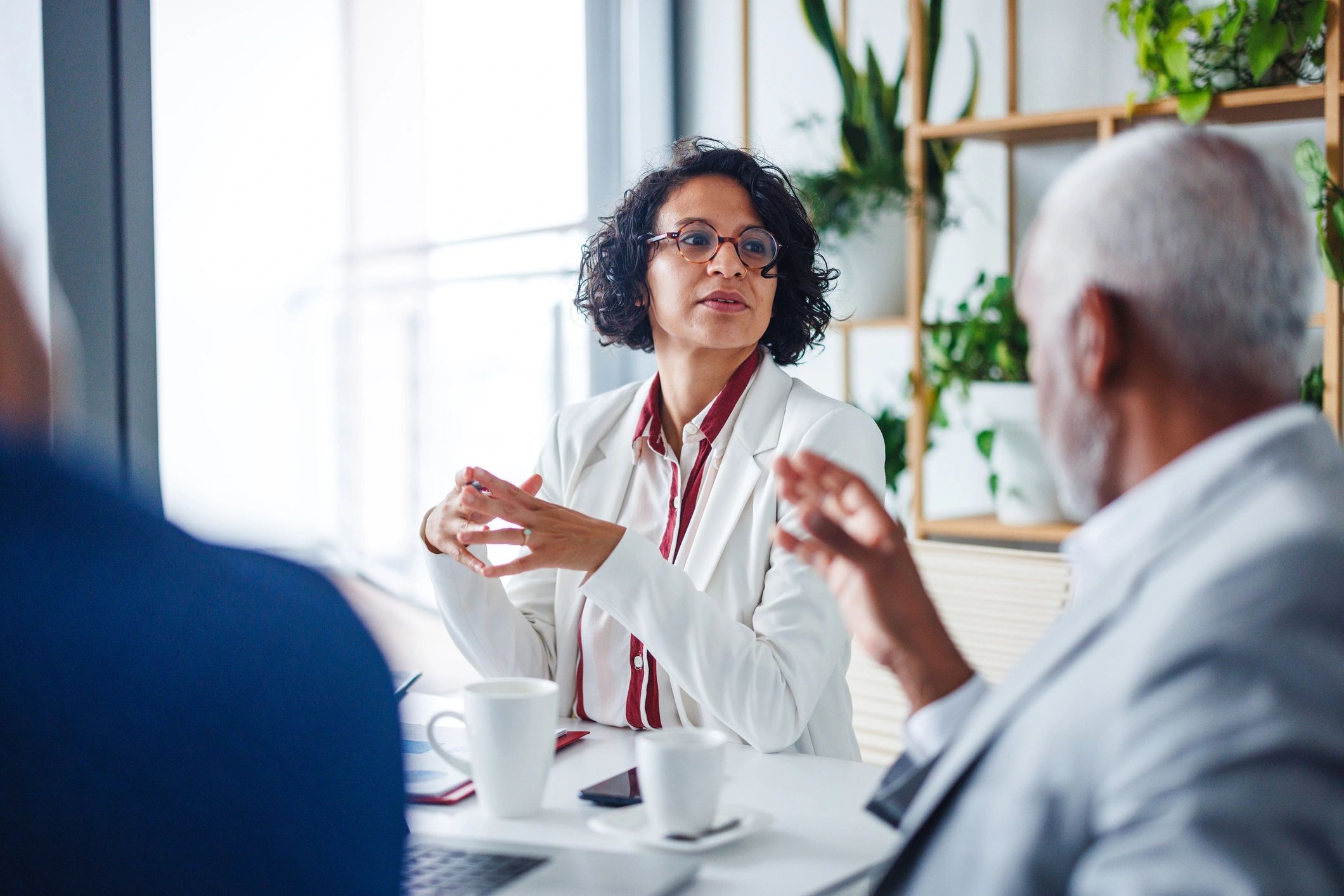 Business professionals in a strategy meeting